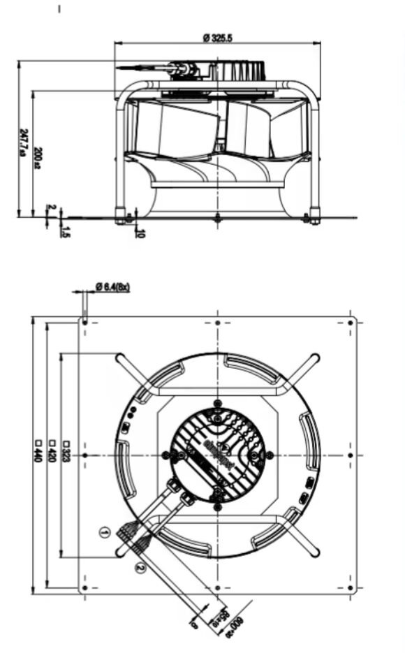 Fan Tubeaxial K3G310-RR05-H2 230VAC Centrifugal Fan