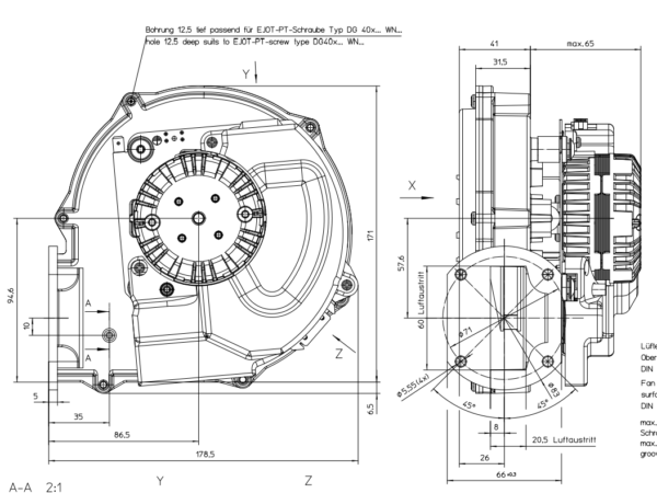 RG130/0800-3612-011111 dimension